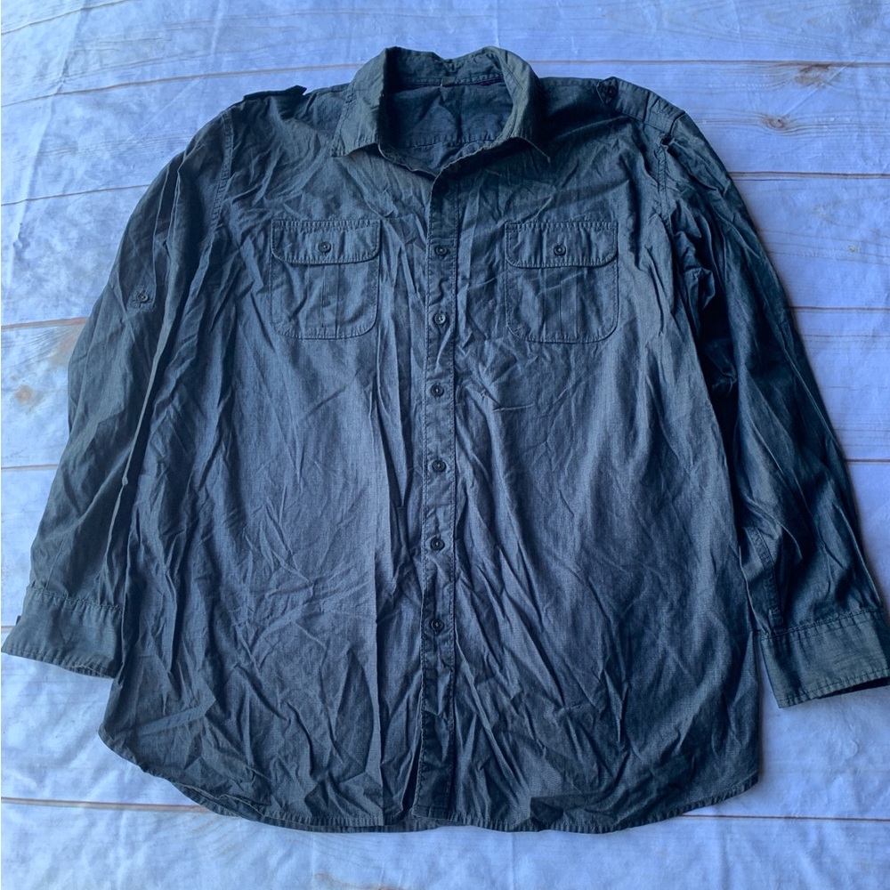 Apt 9 Navy Long Sleeve Shirt Size XXL